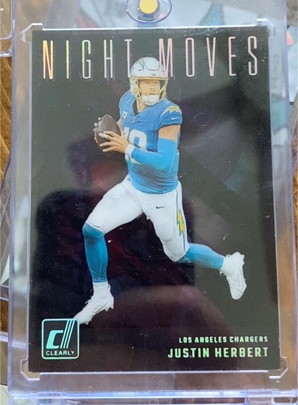 2024 Donruss Clearly Night Moves #16 Justin Herbert — front
