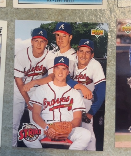 1993 Upper Deck #472 Strike Force Tom Glavine Greg Maddux Steve Avery John Smoltz — front