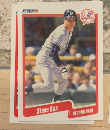 1990 Fleer #455 Steve Sax — front