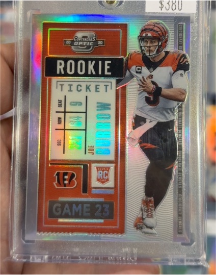2020 Panini Contenders Optic #92 Joe Burrow Rookie Ticket — front