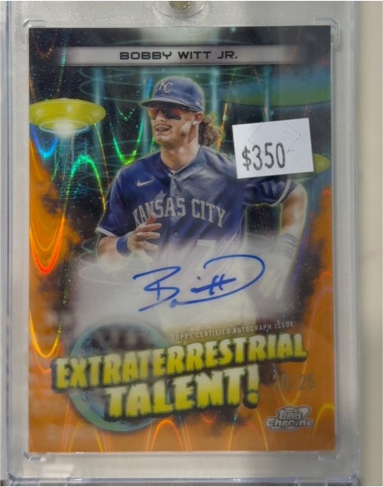 2023 Topps Cosmic Chrome Extraterrestrial Talent Bobby Witt Jr. Autograph — front