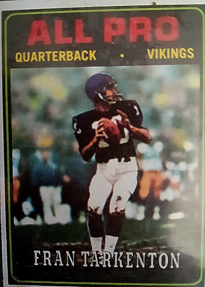1974 Topps #129 Fran Tarkenton — front
