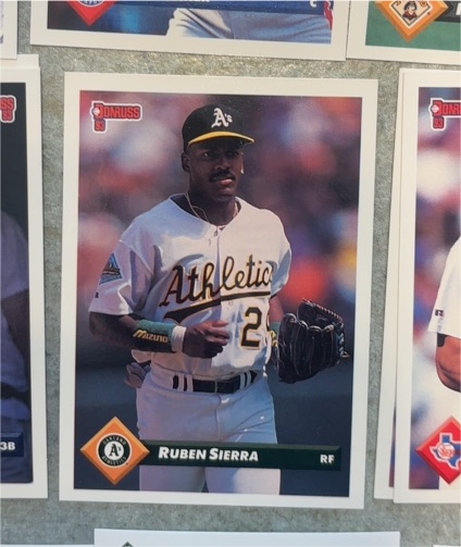 1993 Donruss #637 Ruben Sierra — front