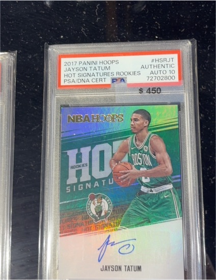 2017 Panini Hoops #HSRJT Jayson Tatum Hot Signatures Rookies — front
