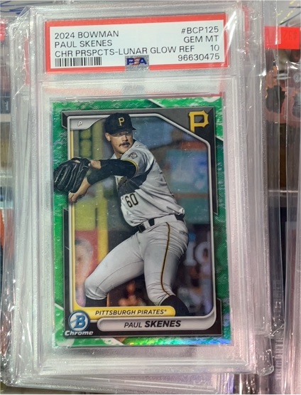 2024 Bowman Chrome Prospects Lunar Glow Refractor #BCP-125 Paul Skenes — front