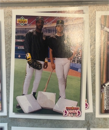 1992 Upper Deck #711 Barry Bonds & Andy Van Slyke — front