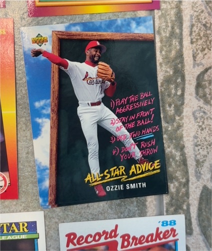 1993 Upper Deck All-Star Advice #215 Ozzie Smith — front