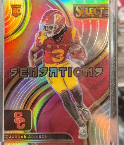 2023 Panini Select Draft Picks #SEN-JA Jordan Addison Sensations — front