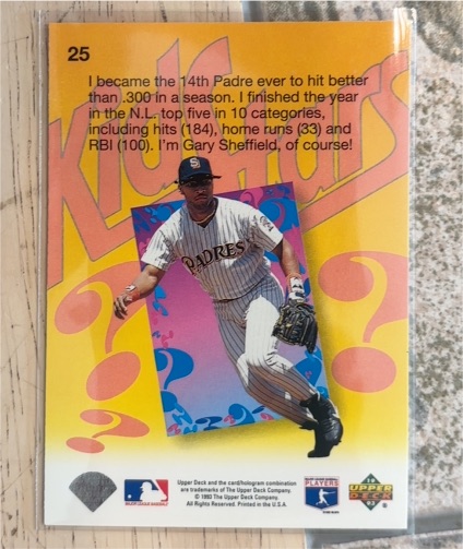 1993 Upper Deck #25 Gary Sheffield — front