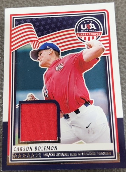 2025 Panini USA Baseball Stars & Stripes #USA-CB Carson Bolemon — front