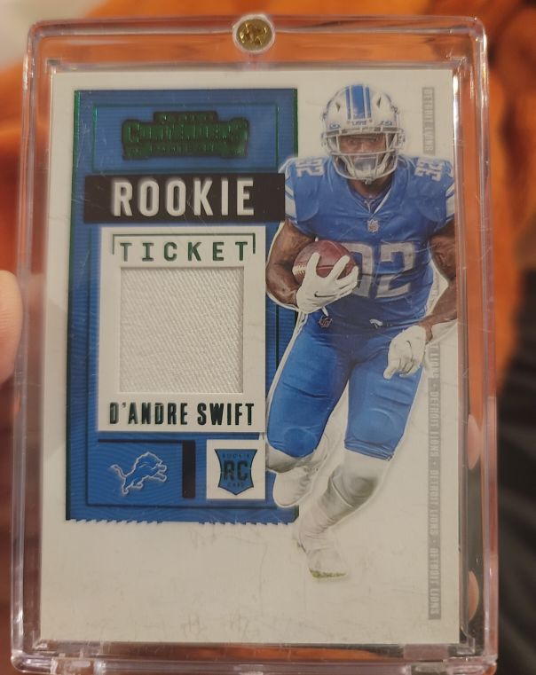 2020 Panini Contenders Rookie Ticket #RTS-DAS D'Andre Swift — front