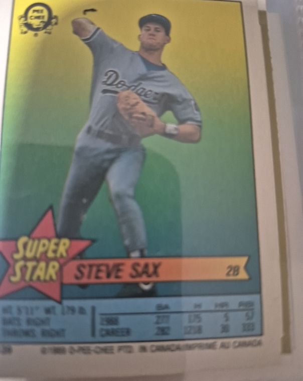 1988 O-Pee-Chee Super Star Sticker Back #48 Steve Sax — front