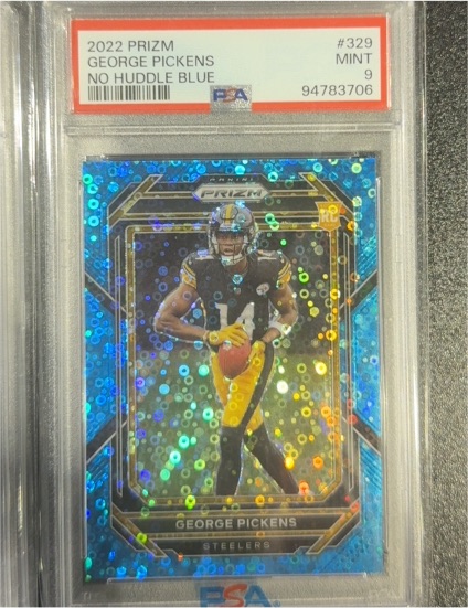 2022 Panini Prizm #329 George Pickens No Huddle Blue — front