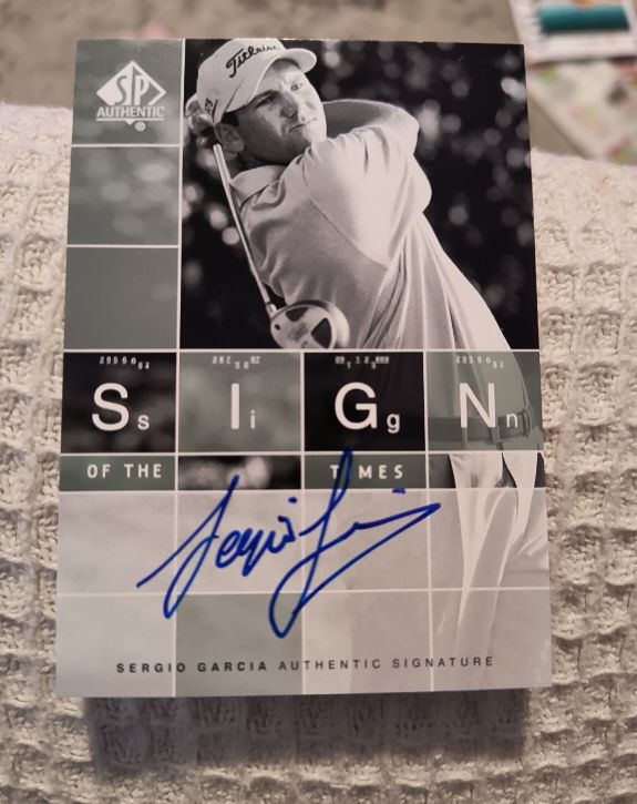 2002 Upper Deck SP Authentic Sign of the Times #ST-SG Sergio Garcia — front