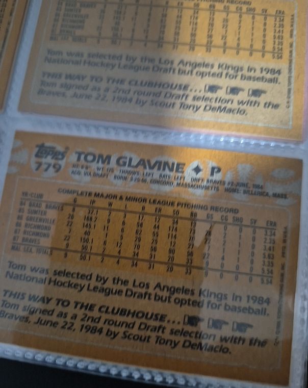 1988 Topps #779 Tom Glavine — front