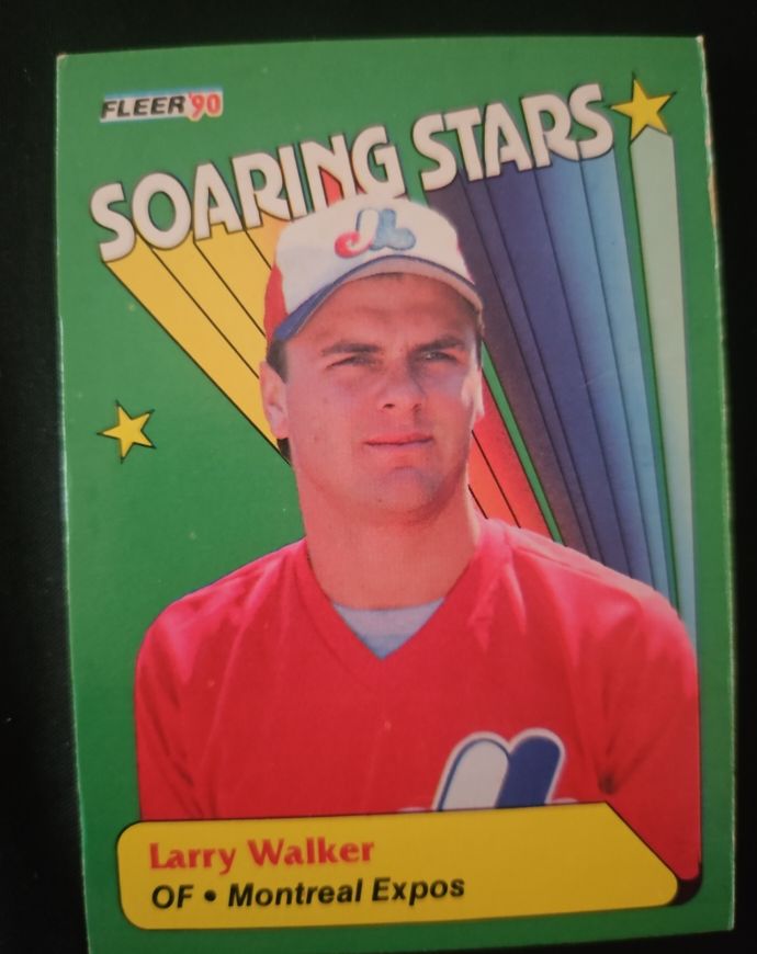 1990 Fleer Soaring Stars #3 Larry Walker — front