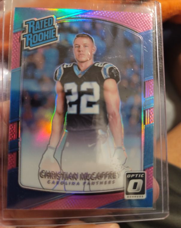 2017 Donruss Optic #168 Christian McCaffrey Rated Rookie — front