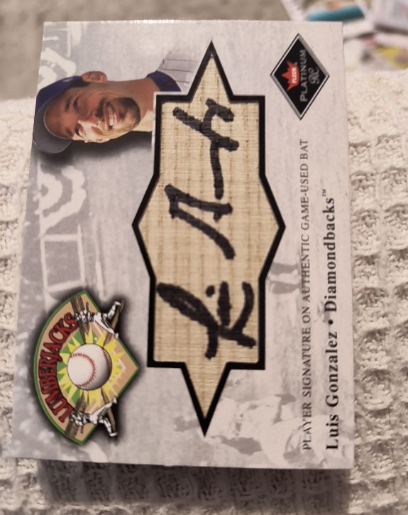 2001 Fleer Platinum Lumberjacks #12 Luis Gonzalez — front