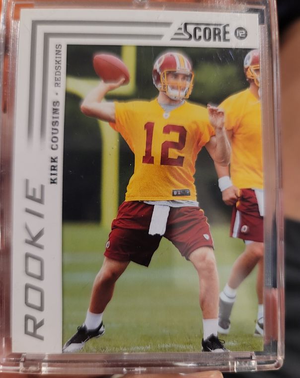 2012 Panini Score #343 Kirk Cousins Rookie RC Washington Redskins — front