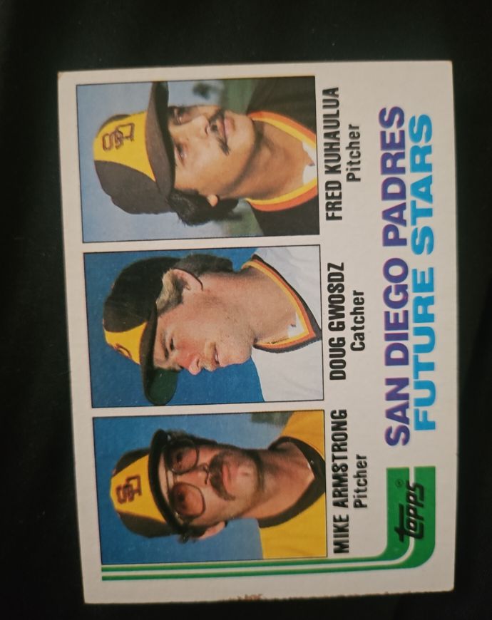 1982 Topps #731 Padres Future Stars Mike Armstrong / Doug Gwosdz / Fred Kuhaulua — front