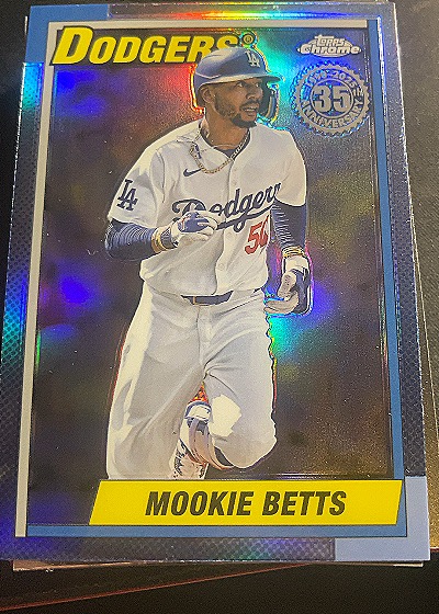 2025 Topps Chrome 1990 Insert #90CB-8 Mookie Betts — front