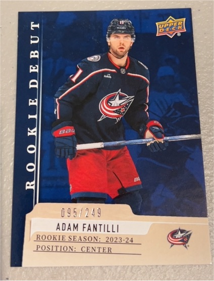 2023-24 Upper Deck Rookie Debut #095 Adam Fantilli — front