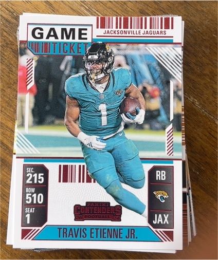 2024 Panini Contenders #47 Travis Etienne Jr. — front