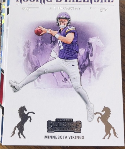 2024 Panini Contenders Rookie Stallions #9 J.J. McCarthy — front