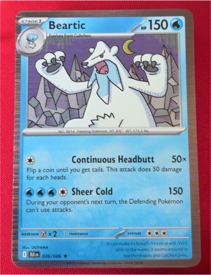 2023 Pokémon TCG SV Black Bolt #026 Beartic — front