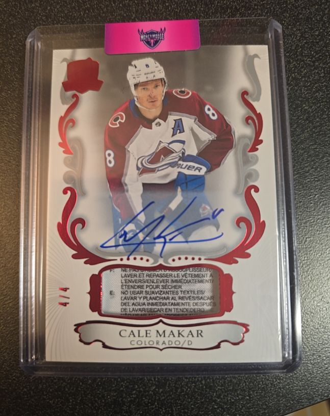 2023-24 Upper Deck The Cup Laundry Tag #4 Cale Makar — front