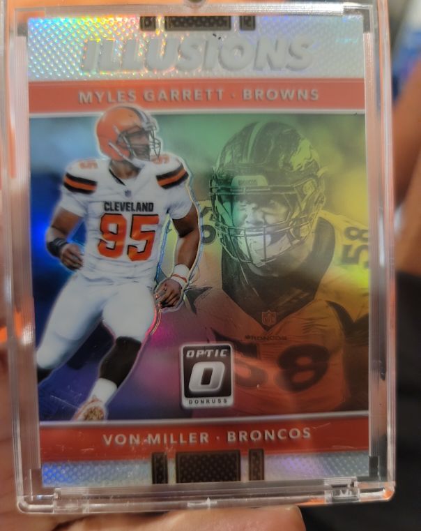 2017 Donruss Optic #12 Illusions Myles Garrett / Von Miller — front