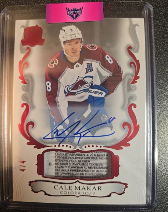 2023-24 Upper Deck The Cup Red Foil Auto Tag #S-1 Cale Makar — front