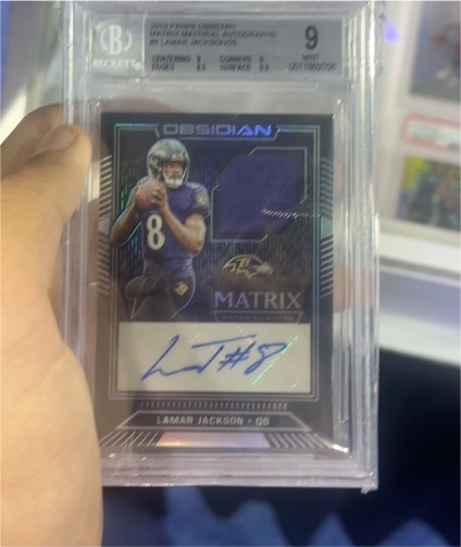 2023 Panini Obsidian Matrix #MATRIX Lamar Jackson — front