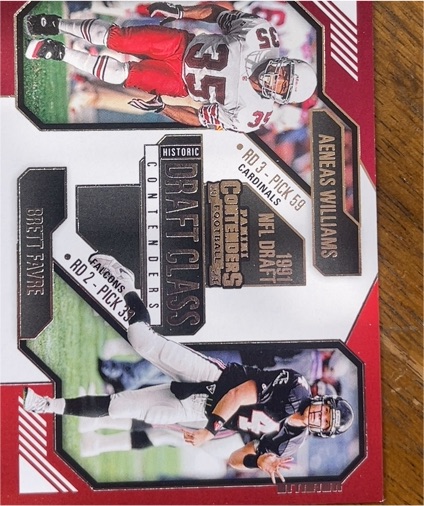 2024 Panini Contenders #13 Aeneas Williams / Brett Favre Historic Draft Class — front