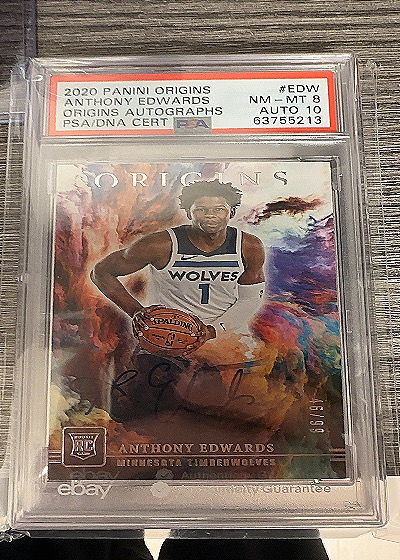 2020 Panini Origins #EDW Anthony Edwards — front