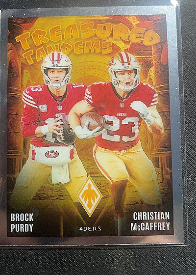 2024 Panini Phoenix #TT-SF Brock Purdy, Christian McCaffrey — front