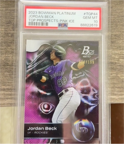 2023 Bowman Platinum #TOP-44 Jordan Beck — front