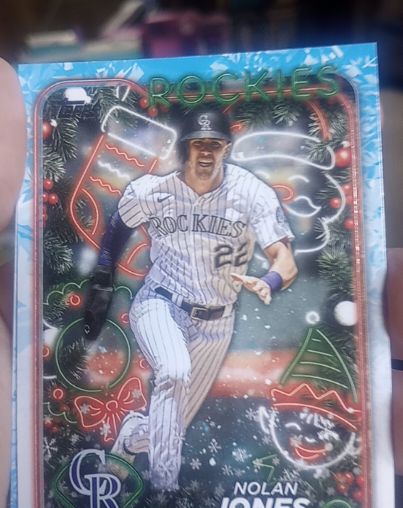 2024 Topps Holiday #H115 Nolan Jones — front