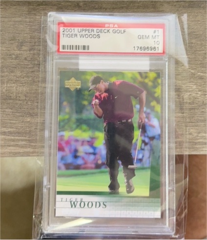 2001 Upper Deck Golf #1 Tiger Woods — front