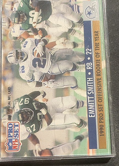 1990 Pro Set #1 Emmitt Smith — front