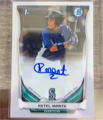 2014 Bowman Chrome #BCAP-KM Ketel Marte — front