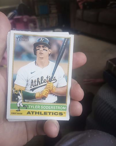 2025 Topps Heritage #84 Tyler Soderstrom — front