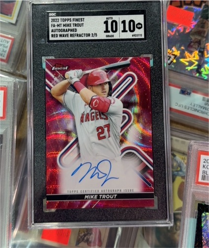 2022 Topps Finest #FA-MT Mike Trout — front