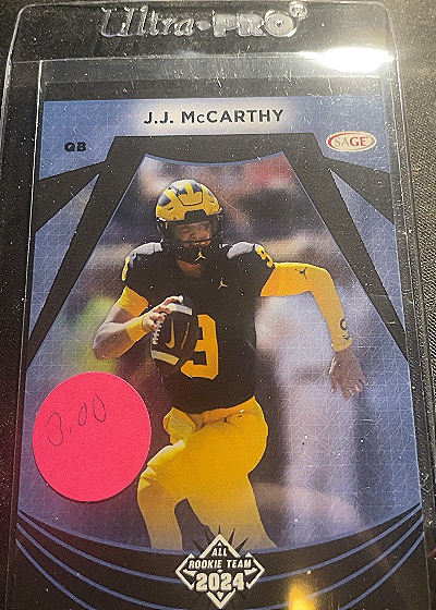 2024 Sage All Rookie Team #111 J.J. McCarthy — front