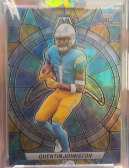 2023 Panini Mosaic Stained Glass #SG-29 Quentin Johnston — front