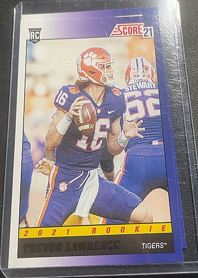 2021 Score 1991 Throwback #TB1 Trevor Lawrence — front