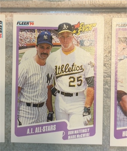 1990 Fleer #638 Don Mattingly Mark McGwire — front