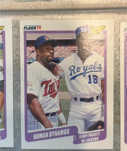 1990 Fleer #635 Kirby Puckett Bo Jackson Human Dynamos — front