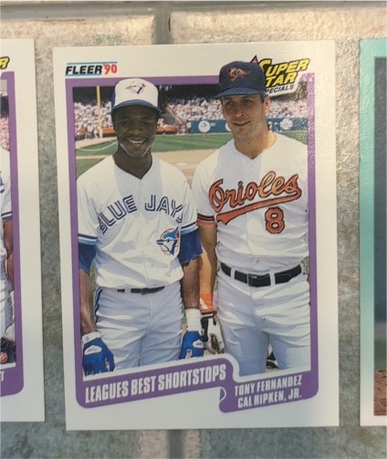 1990 Fleer #634 Super Star Specials Tony Fernandez & Cal Ripken Jr. — front