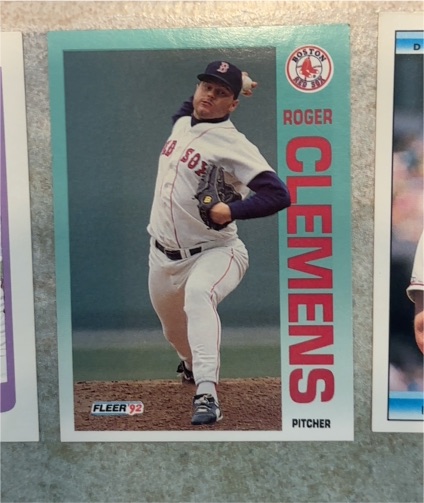 1992 Fleer #37 Roger Clemens Boston Red Sox — front